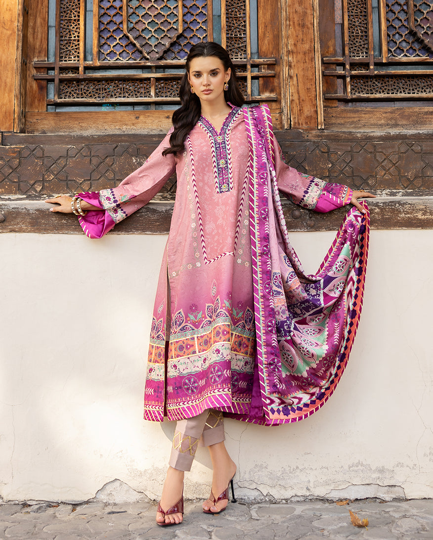 Women Wearing Stella Song Mauve Long Shirt for Festive Events - Pakistani Designer Wear for Women in UK | Kifat