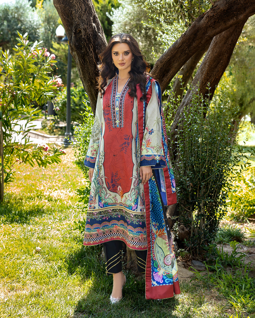 Women Wearing Ethereal Gleam Off White Long Shirt for Festive Events - Pakistani Designer Wear for Women in UK | Kifat