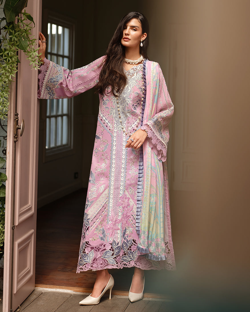 Women Wearing Endless Love Pale Pink Long Shirt For Luxury Events - Pakistani Designer Wear For Women In UK | Kifat