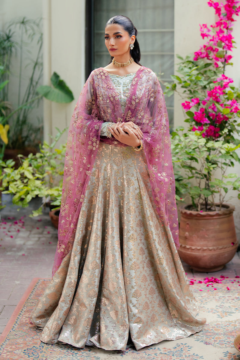 Women Wearing Zima Mint Green Lehnga Choli for Formal Events - Pakistani Designer Wear for Women in UK | Kifat