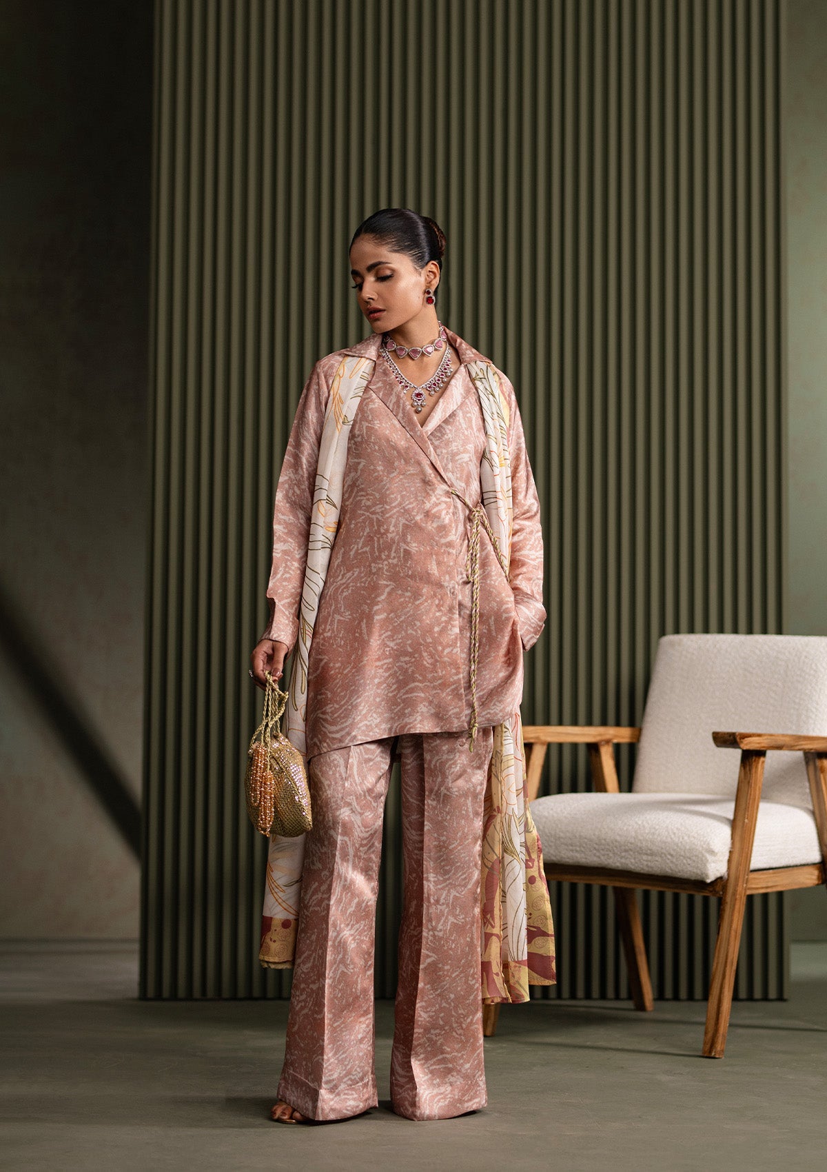 MISS AIK - RTW '25 D1 - LOOK 04 White Short shirt with Plazo For Luxury Events - Pakistani Designer Wear for Women in UK | Kifat