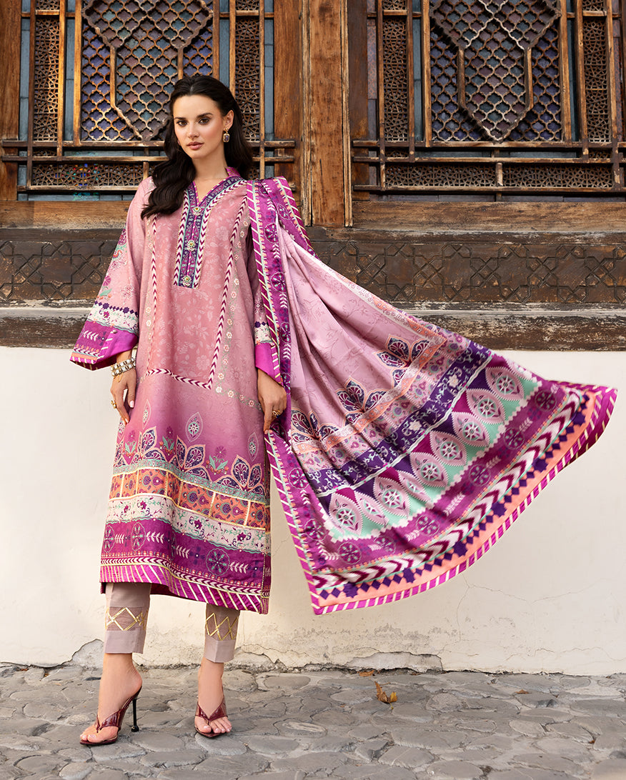 Women Wearing Stella Song Mauve Long Shirt for Festive Events - Pakistani Designer Wear for Women in UK | Kifat