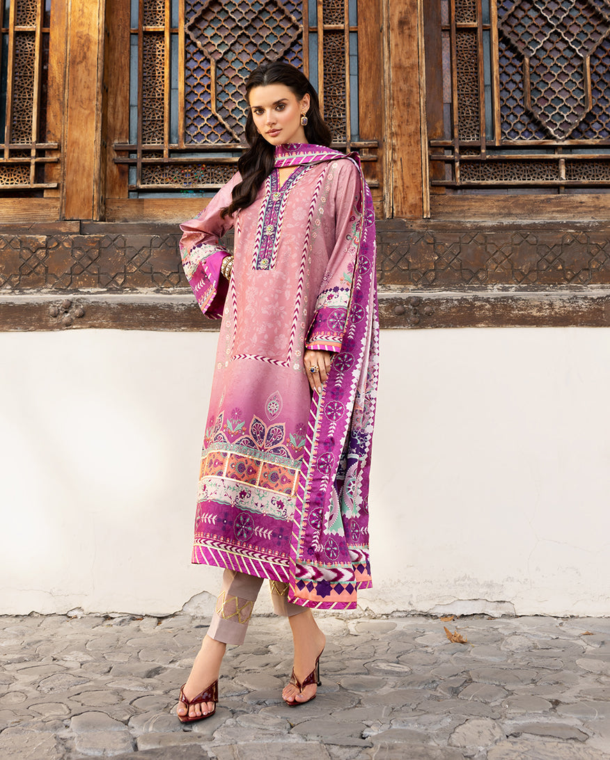 Women Wearing Stella Song Mauve Long Shirt for Festive Events - Pakistani Designer Wear for Women in UK | Kifat