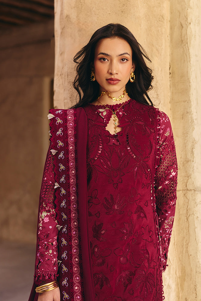 Women Wearing  SEHAZ Maroon Long Shirt with Pants for Festive Events - Pakistani Designer Wear for Women in UK | Kifat