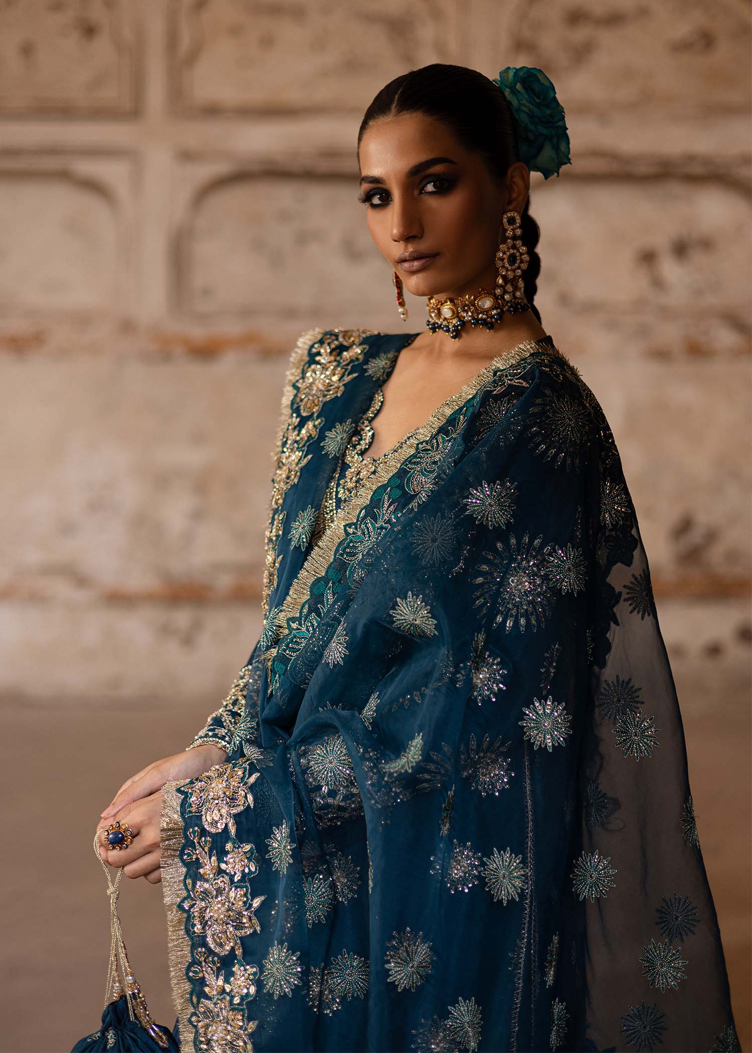 Women Wearing Zinia Zinc Long Shirt For Luxury Formals Events - Pakistani Designer Wear For Women In UK | Kifat
