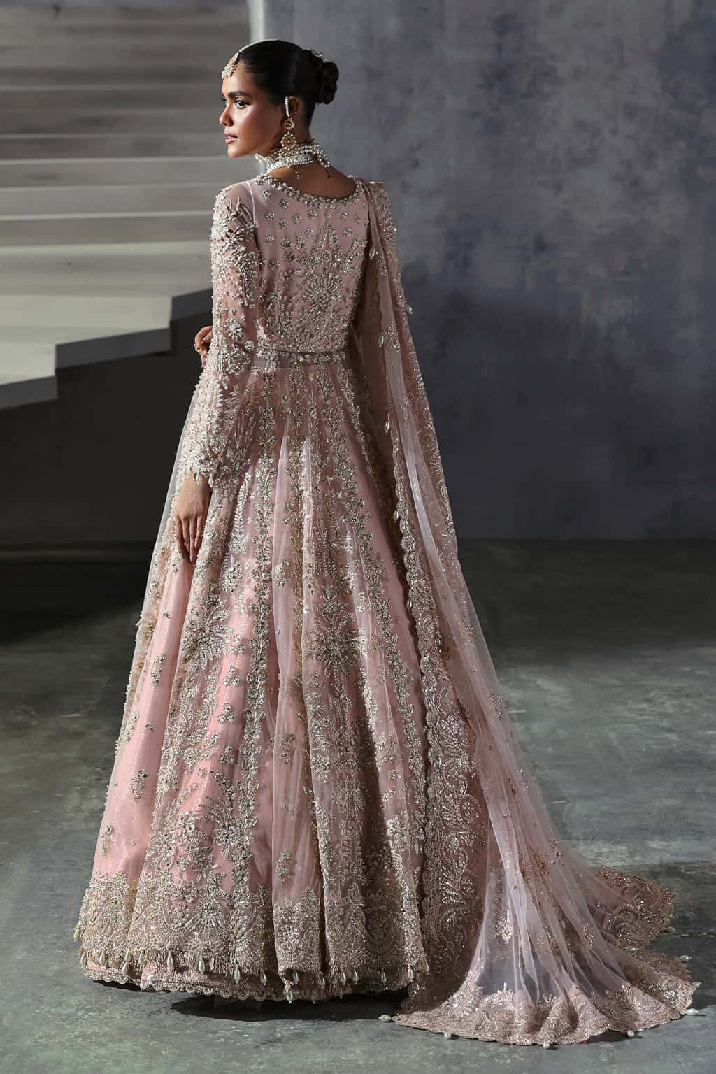 Women Wearing Sofia Light Pink Lehnga  For Bridal Events - Pakistani Designer Wear For Women In Uk | Kifat