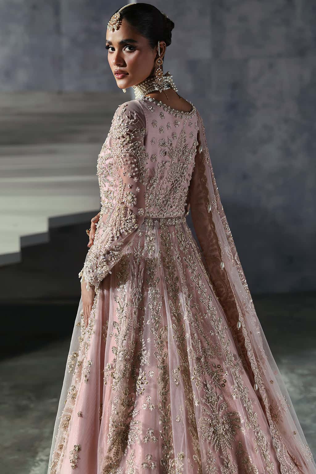 Women Wearing Sofia Light Pink Lehnga  For Bridal Events - Pakistani Designer Wear For Women In Uk | Kifat