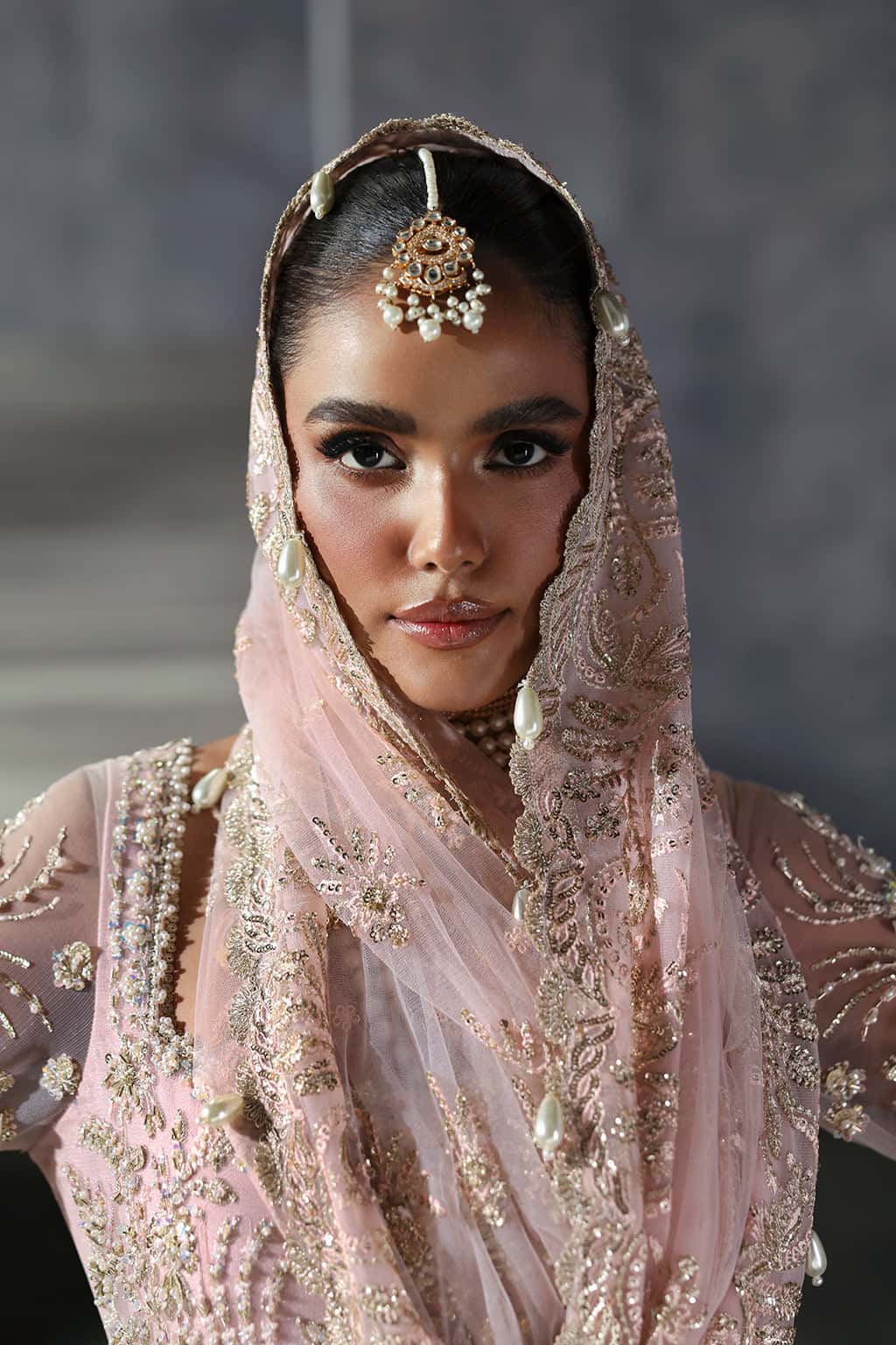 Women Wearing Sofia Light Pink Lehnga  For Bridal Events - Pakistani Designer Wear For Women In Uk | Kifat