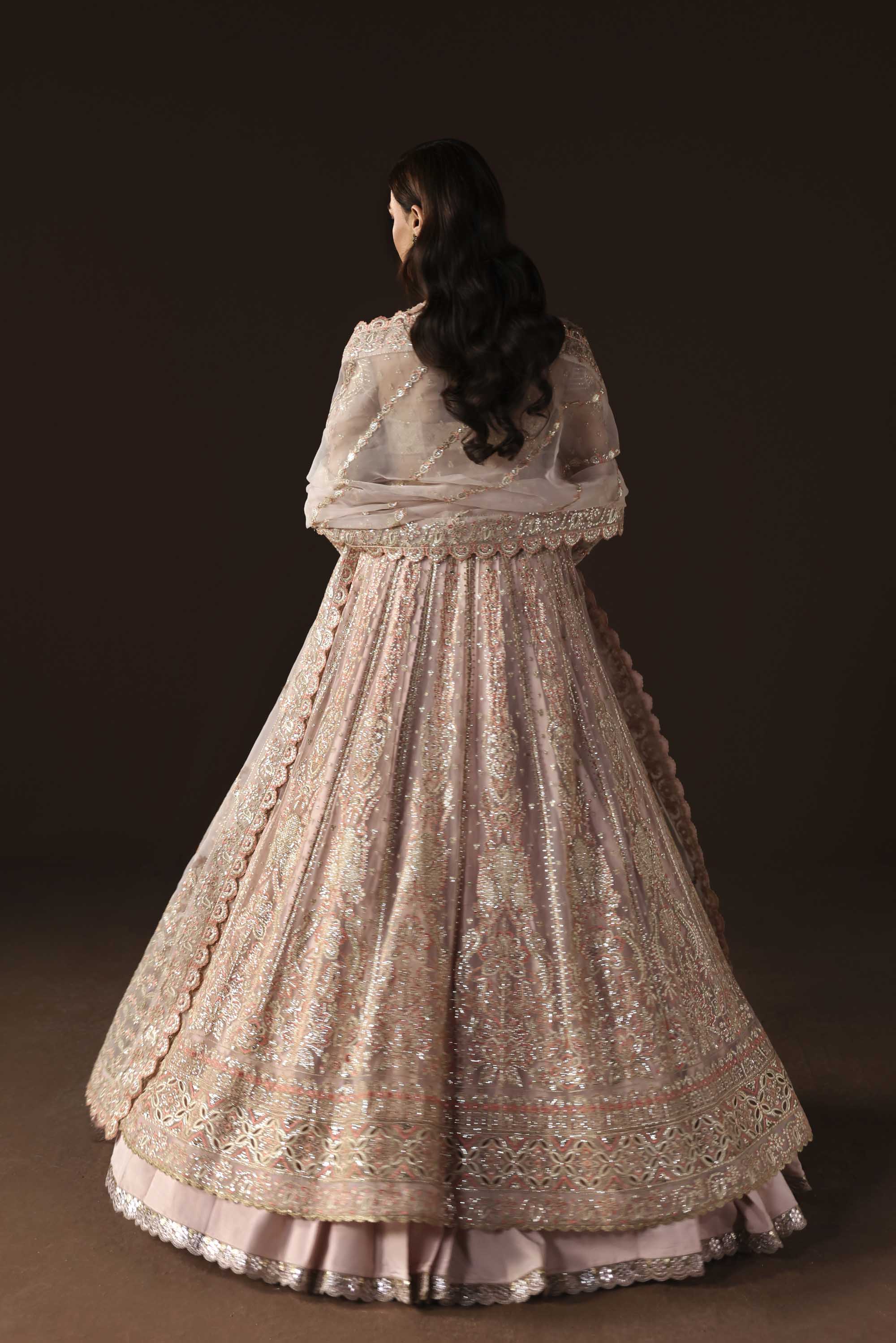 Women Wearing Ember Pink Peshwas For Luxury Formals Events - Pakistani Designer Wear For Women In UK | Kifat