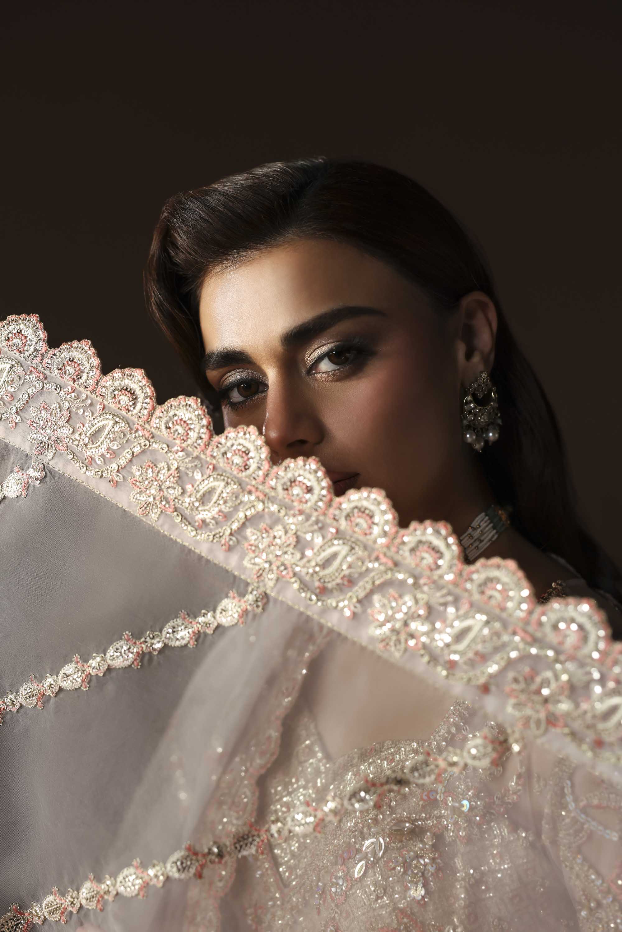 Women Wearing Ember Pink Peshwas For Luxury Formals Events - Pakistani Designer Wear For Women In UK | Kifat