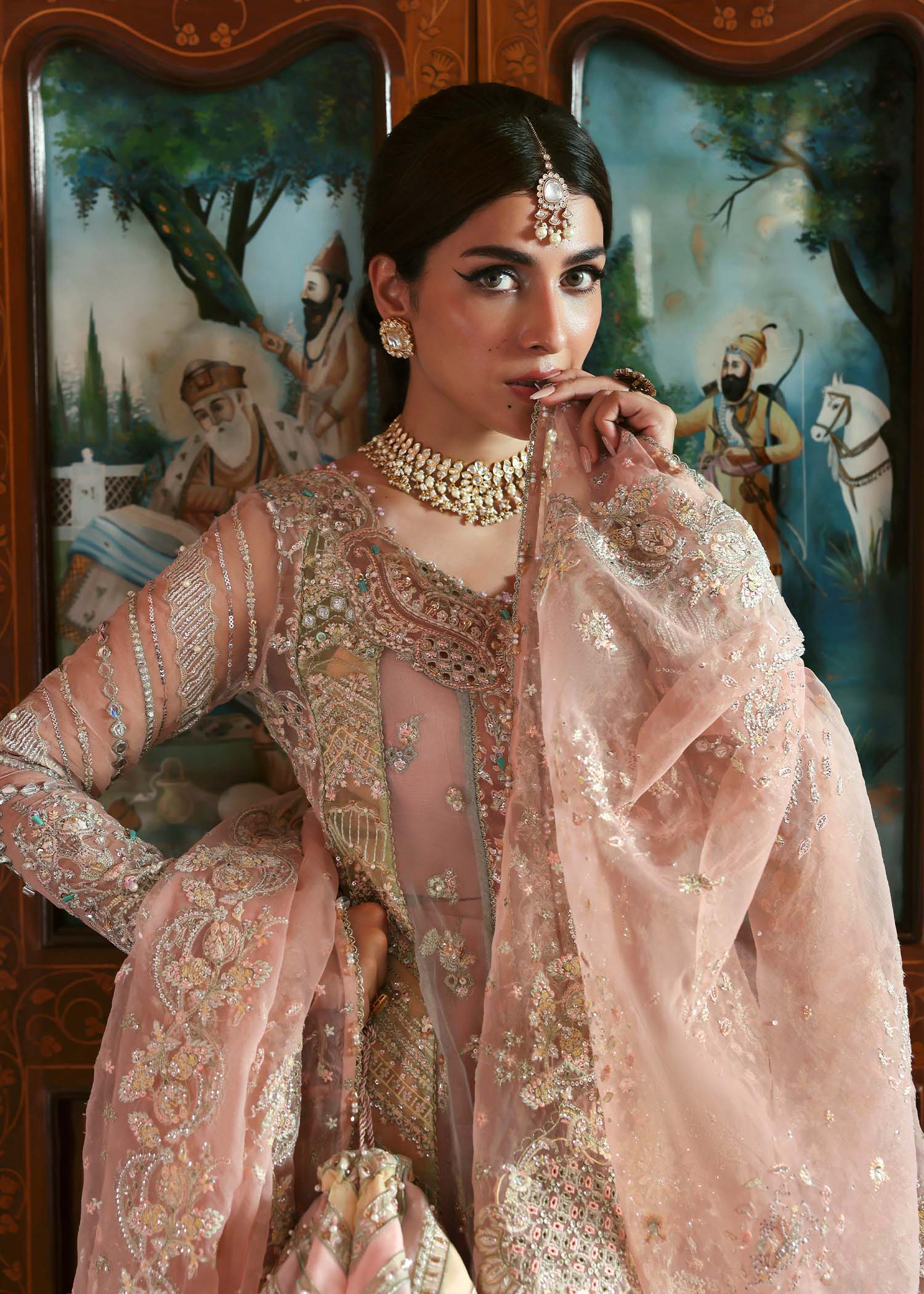Kanwal Malik Mehar Jewel Tone Pishwas for Bridal wear, Guest of Formal Wedding - Pakistani Designer Wear for Women in UK | Kifat