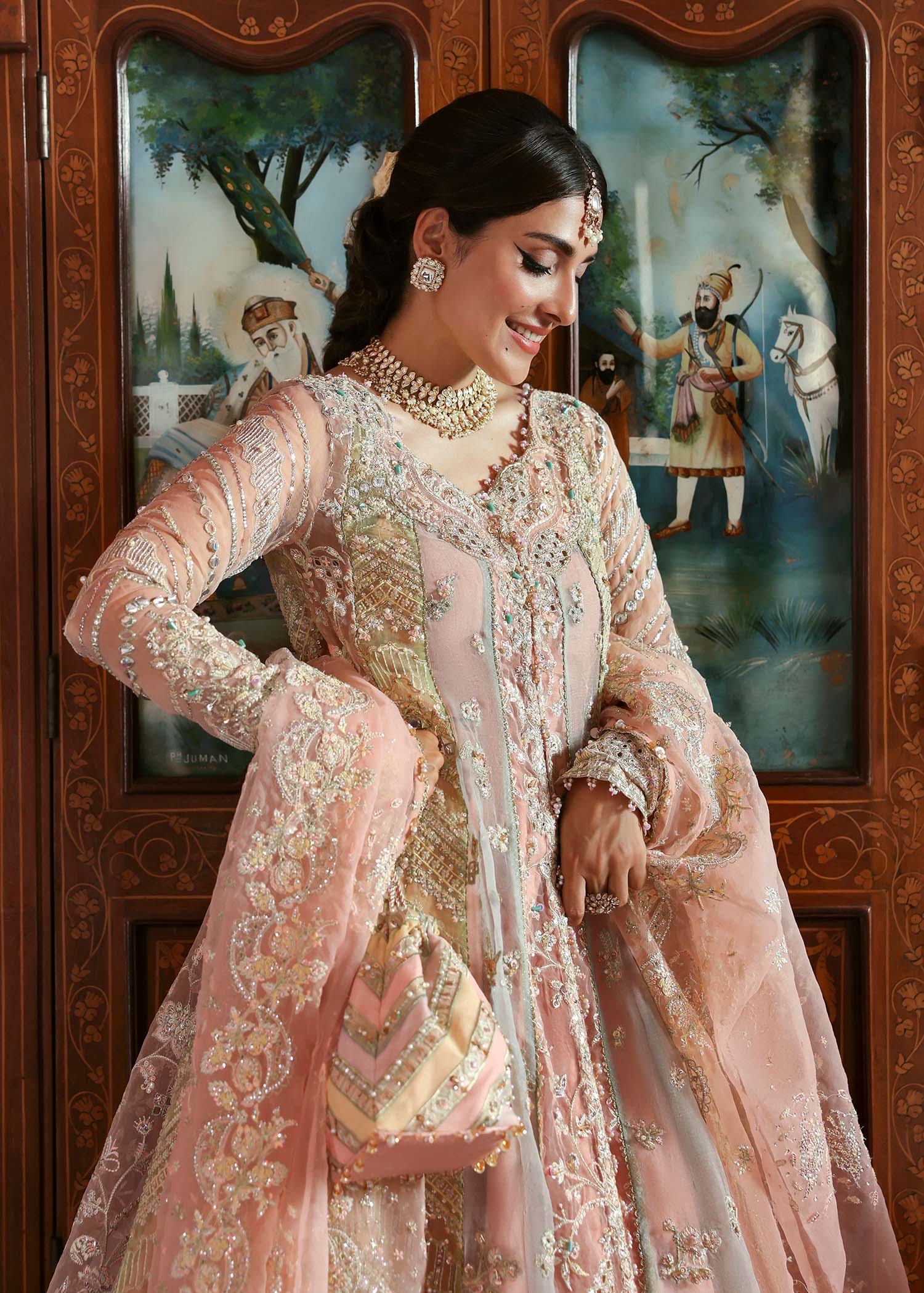 Kanwal Malik Mehar Jewel Tone Pishwas for Bridal wear, Guest of Formal Wedding - Pakistani Designer Wear for Women in UK | Kifat