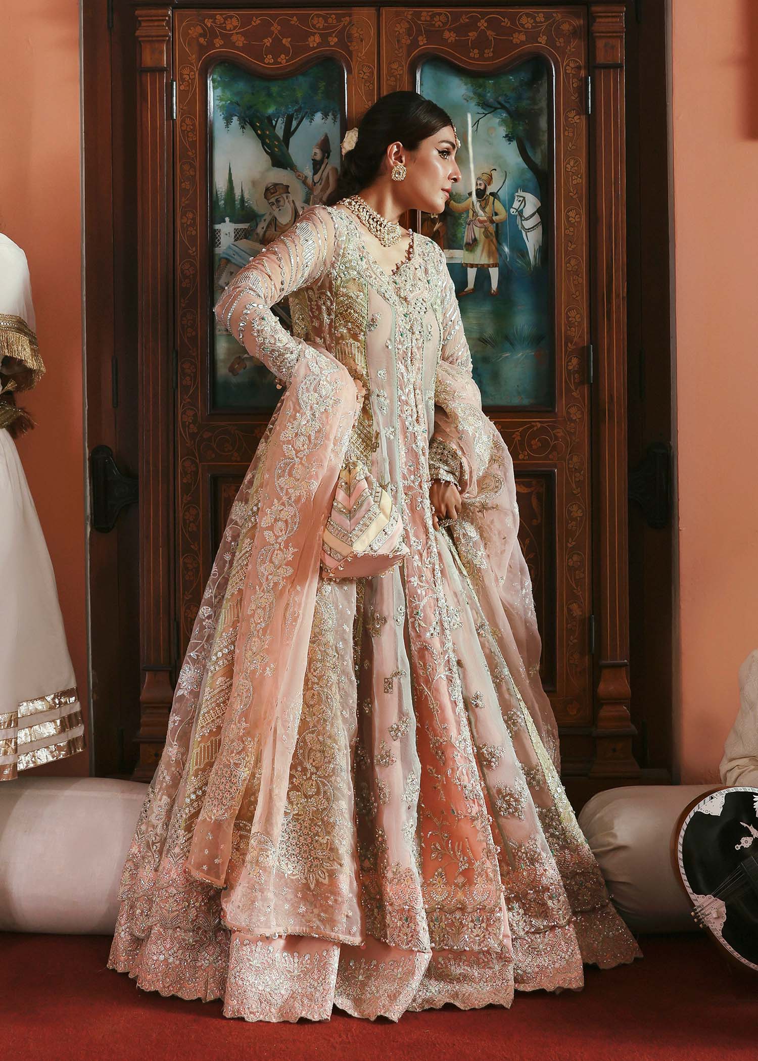 Kanwal Malik Mehar Jewel Tone Pishwas for Bridal wear, Guest of Formal Wedding - Pakistani Designer Wear for Women in UK | Kifat