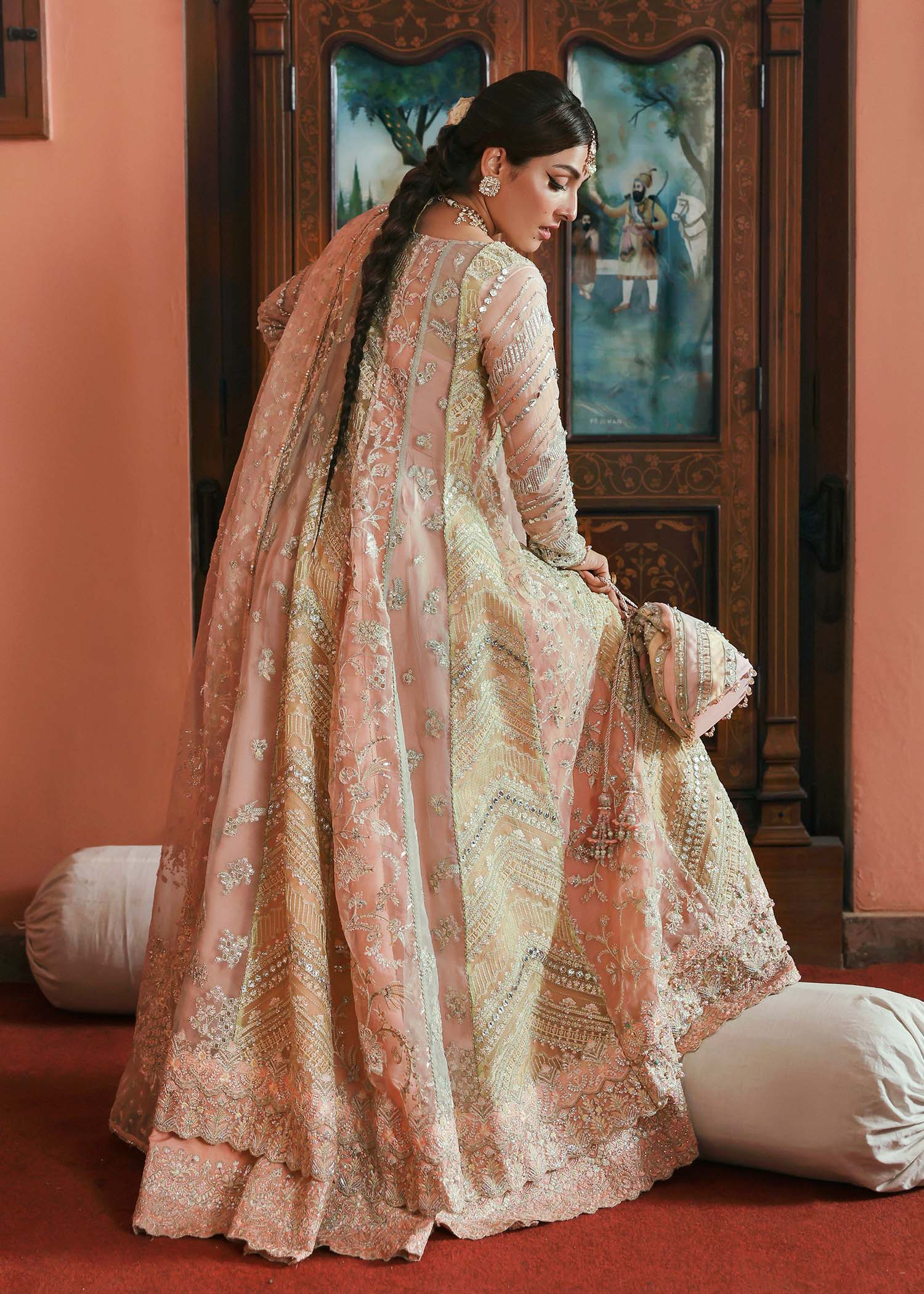 Kanwal Malik Mehar Jewel Tone Pishwas for Bridal wear, Guest of Formal Wedding - Pakistani Designer Wear for Women in UK | Kifat