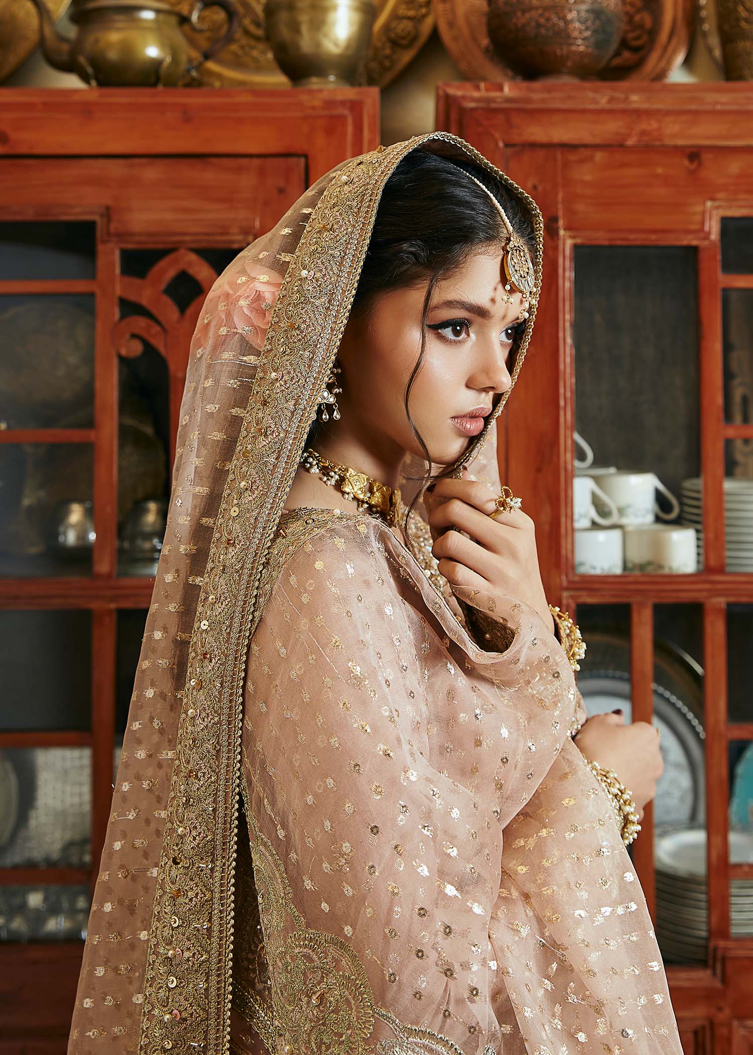 Kanwal Malik Tea Pink Short Shirt with Flared Pants for Luxury Wedding wear - Pakistani Designer Wear for Women in UK | Kifat