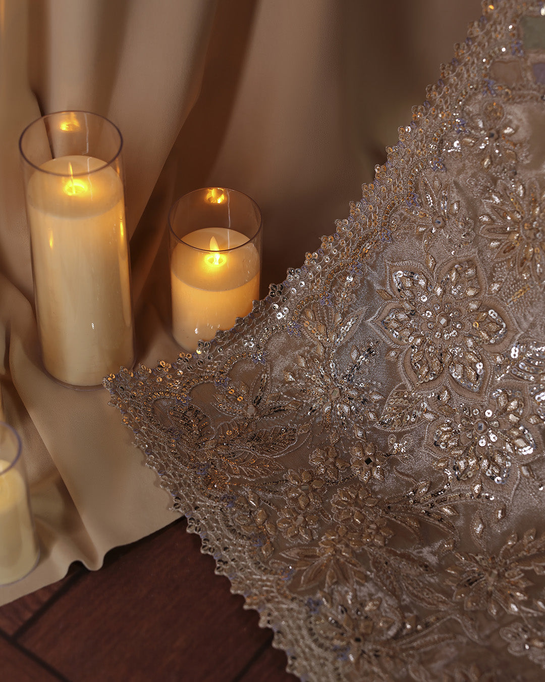 Model Wearing Faiza Saqlain Joella Ivory Gold Kalidaar for wedding wear - Pakistani Designer Wear for Women in UK | Kifat