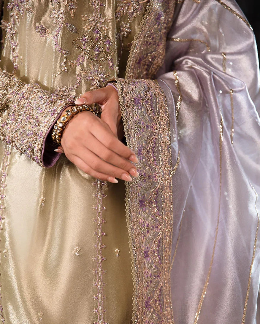Women Wearing Zyva Mint Green Silver Long Shirt for Festive Events - Pakistani Designer Wear for Women in UK | Kifat