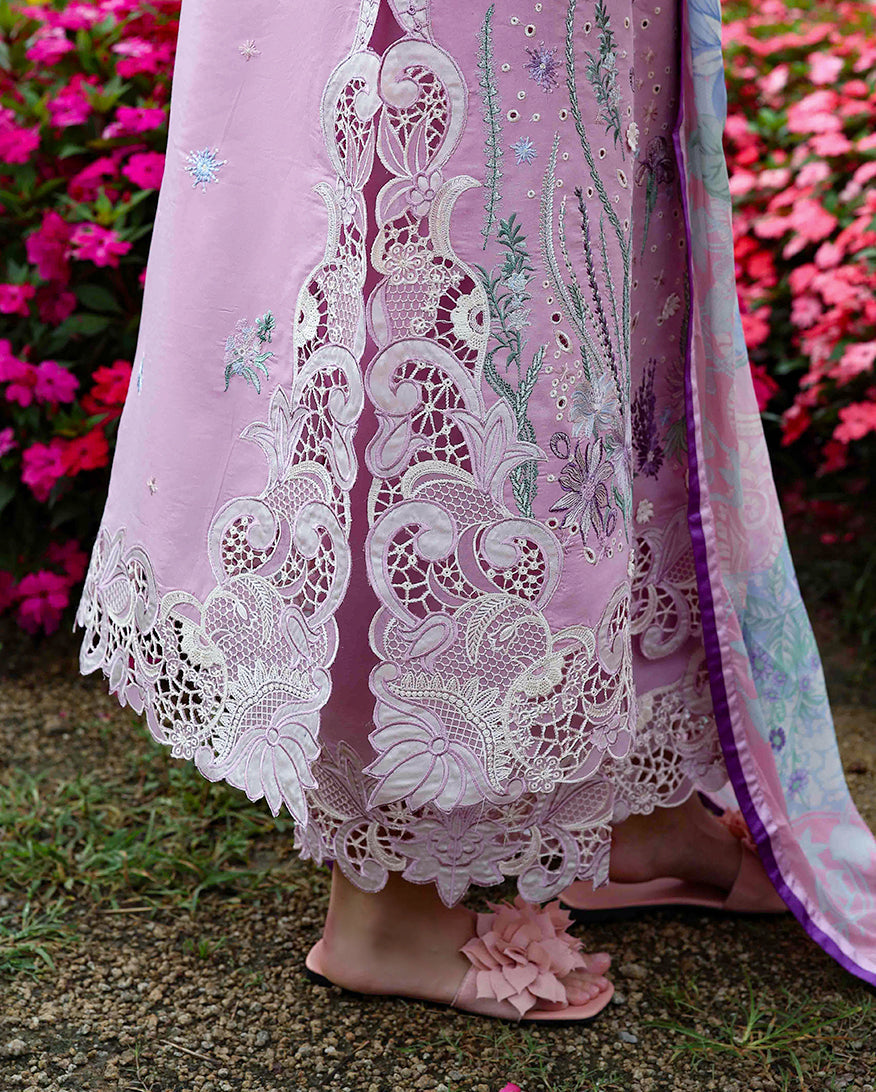 Women Wearing Peony Glow Light Pink Long Shirt for Festive Events - Pakistani Designer Wear for Women in UK | Kifat