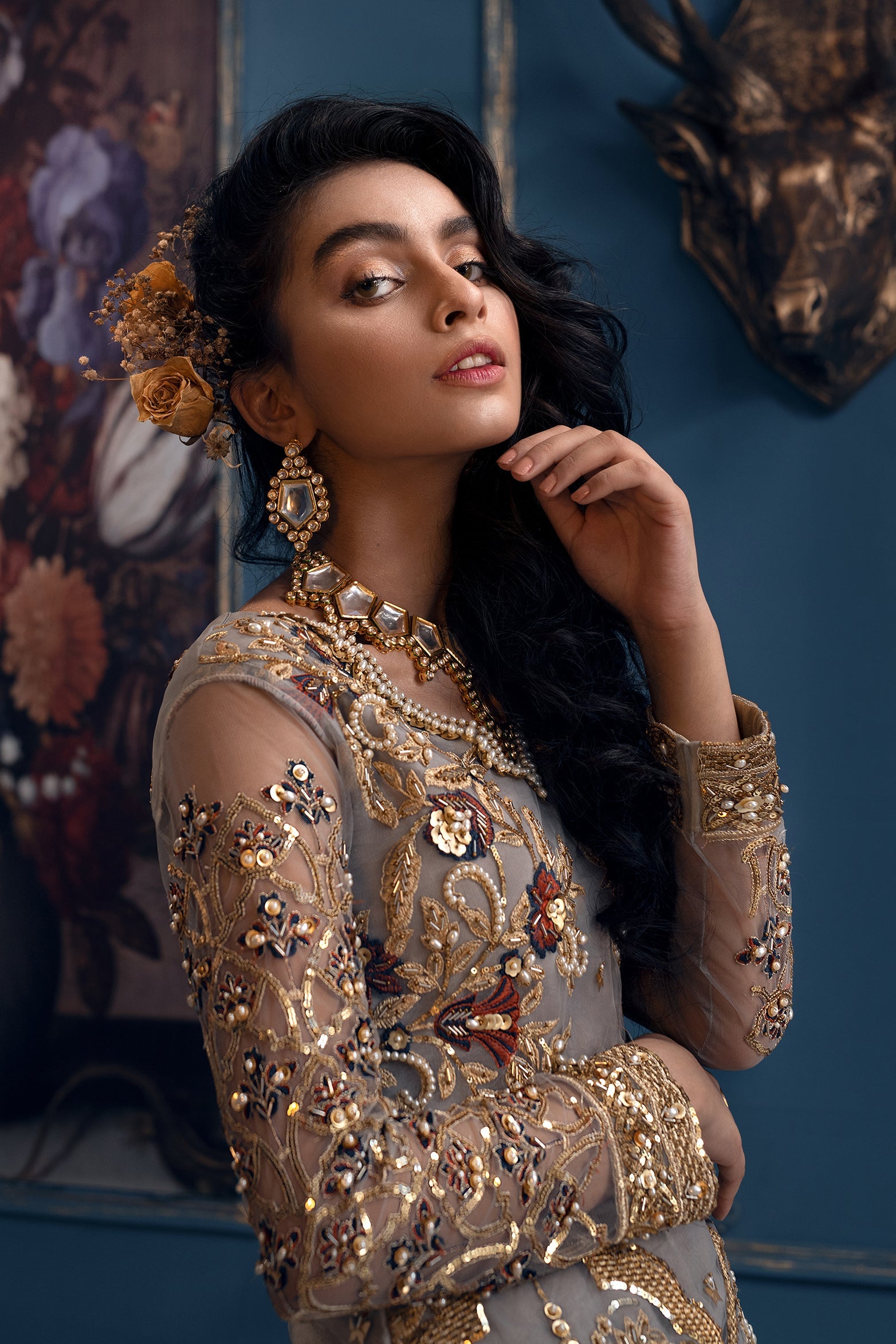 Women Wearing Queen Bee Multi Lehnga For Bridals Events - Pakistani Designer Wear For Women In UK | Kifat