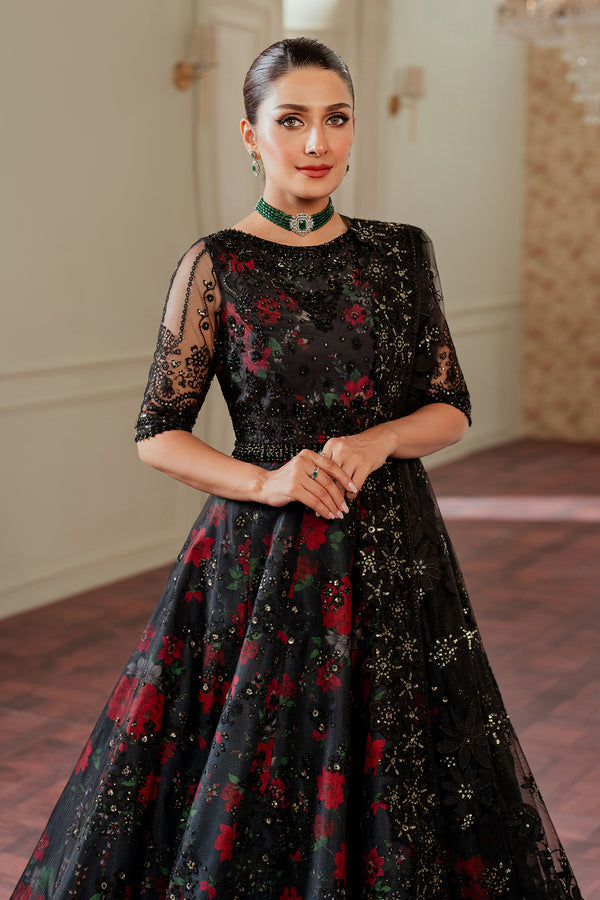 Baroque NET CH13-05 Black Frock,Lehenga for Formal Events - Pakistani Designer Wear for Women in UK | Kifat