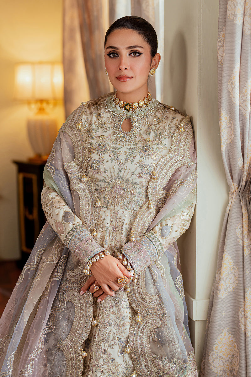 Baroque NET CH13-06 Ivory Frock,Lehenga for Wedding Wear - Pakistani Designer Wear for Women in UK | Kifat