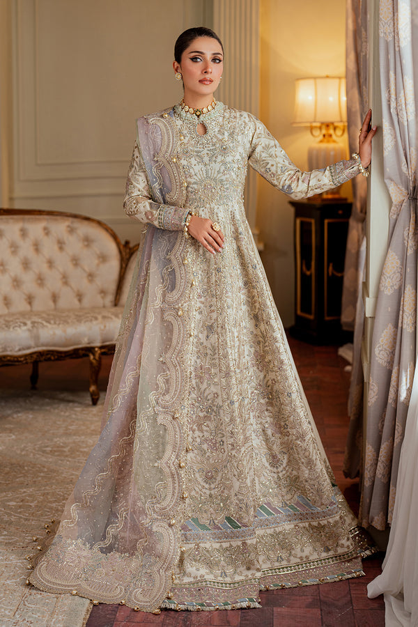Baroque NET CH13-06 Ivory Frock,Lehenga for Wedding Wear - Pakistani Designer Wear for Women in UK | Kifat