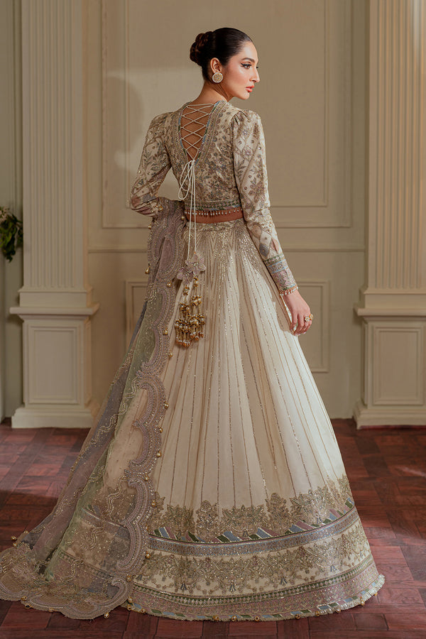 Baroque NET CH13-06 Ivory Frock,Lehenga for Wedding Wear - Pakistani Designer Wear for Women in UK | Kifat