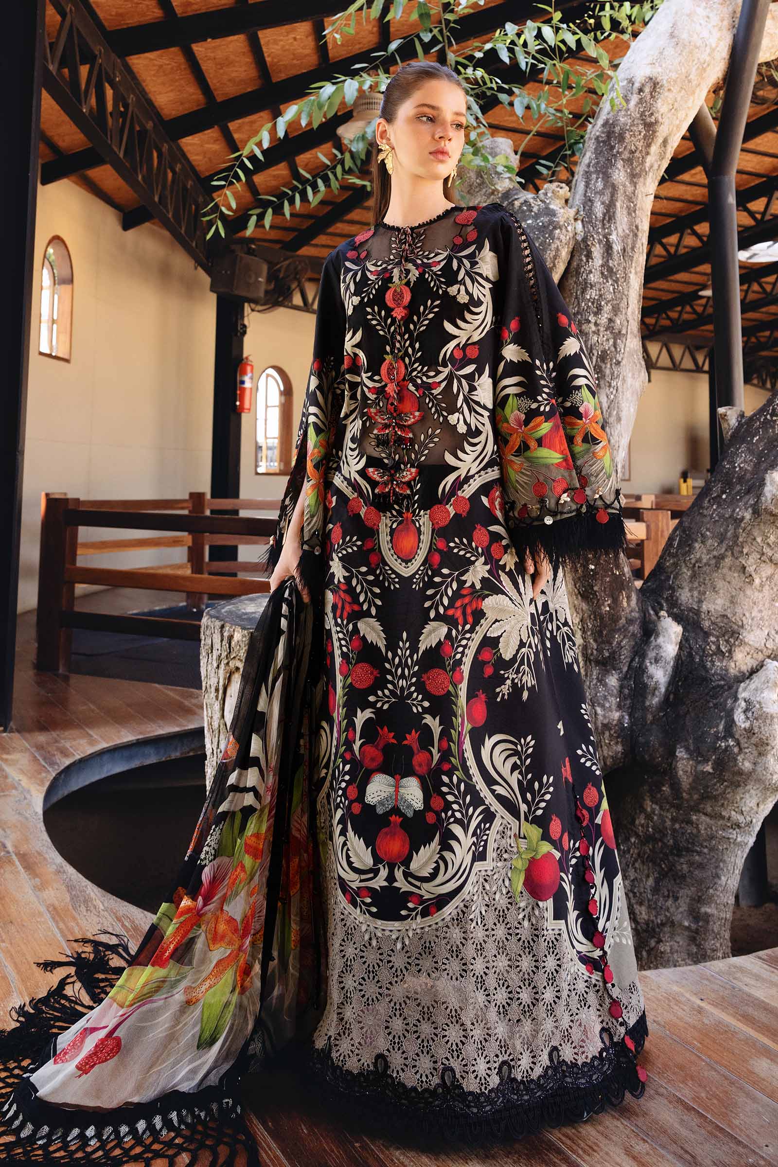 Women Wearing mpt-2912-b Black Black for Festive Events - Pakistani Designer Wear for Women in UK | Kifat