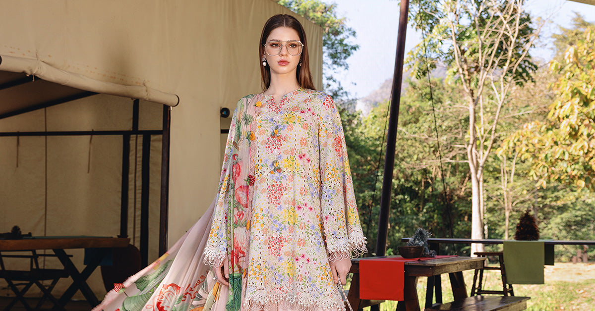 Women Wearing mpt-2914-a Peach Peach for Festive Events - Pakistani Designer Wear for Women in UK | Kifat