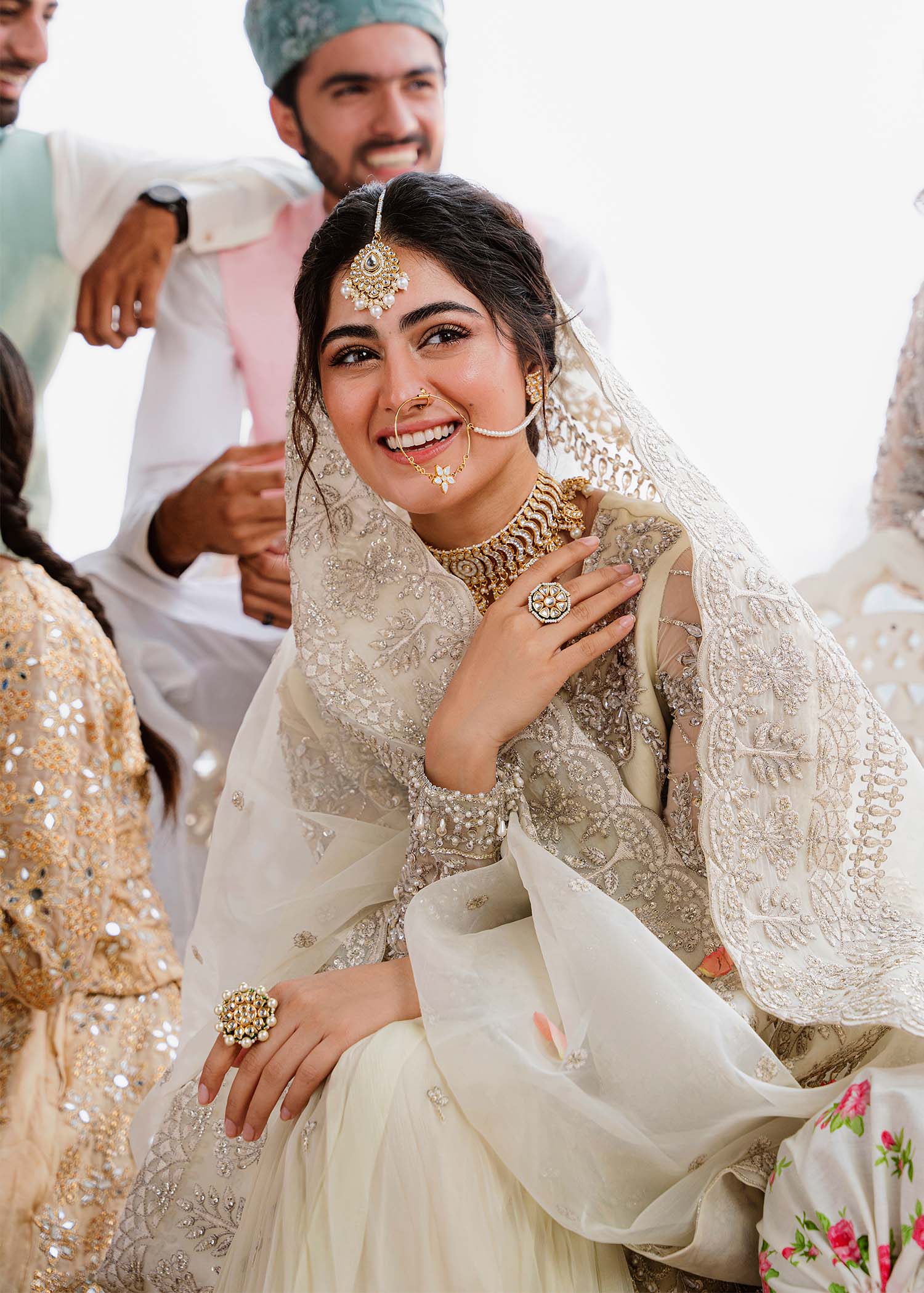 Women Wearing Nahla Light Yellow Shirt With Gharara For Formals Events - Pakistani Designer Wear For Women In UK | Kifat