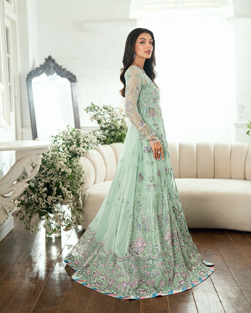 Women Wearing Sitaara Aqua Peshwas for Festive Events - Pakistani Designer Wear for Women in UK | Kifat