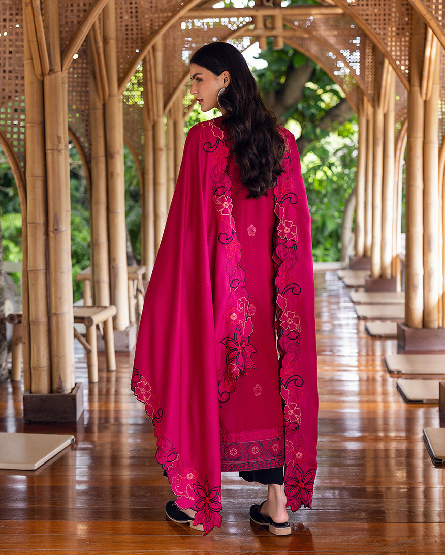 Women Wearing Darling Bloom Red Long Shirt for Luxury Events - Pakistani Designer Wear for Women in UK | Kifat