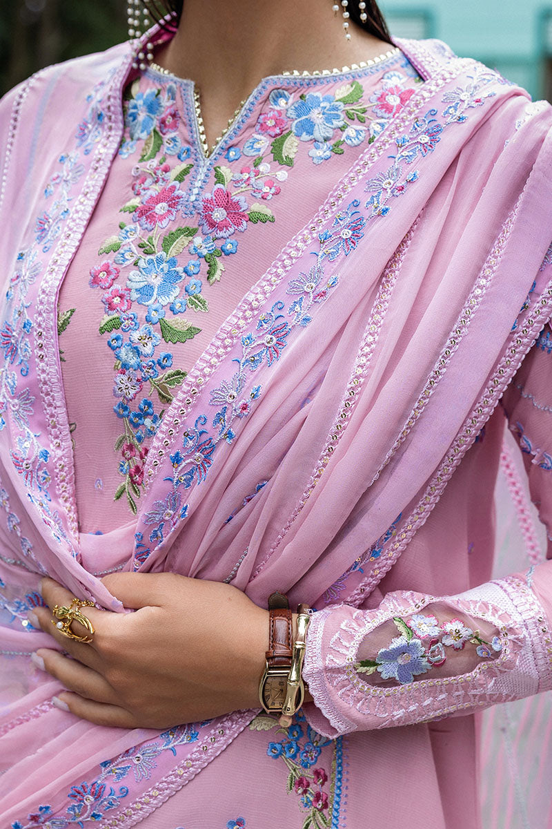 Women Wearing Leore Lilac Pink Long Shirt for Formal Events - Pakistani Designer Wear for Women in UK | Kifat