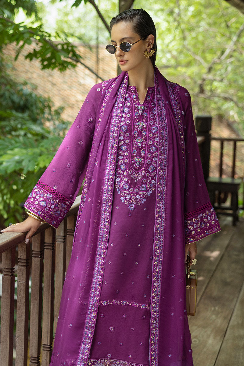 Women Wearing Avenelle Dark Purple Long Shirt for Festive Events - Pakistani Designer Wear for Women in UK | Kifat