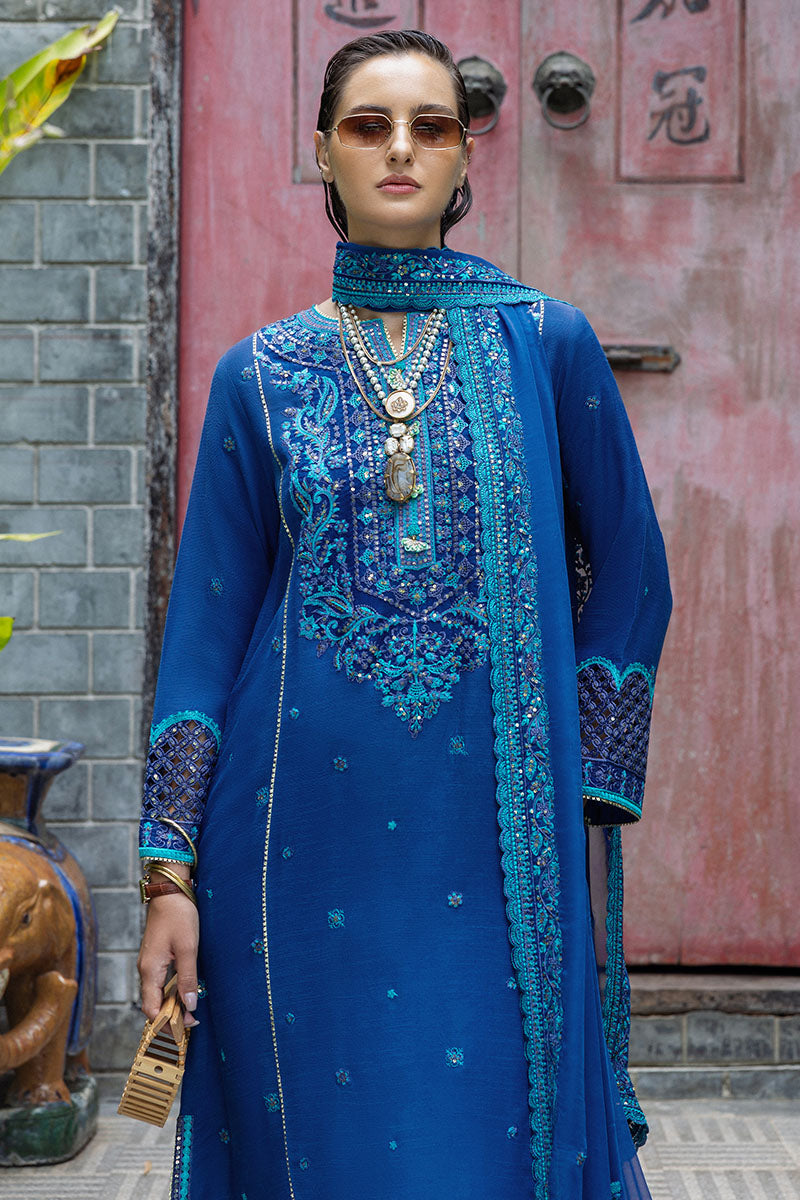 Women Wearing Marisette Zinc Long Shirt for Festive Events - Pakistani Designer Wear for Women in UK | Kifat