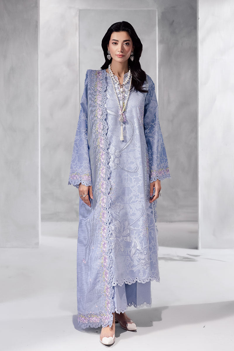 Women Wearing Maysa Steal Grey Long Shirt for Casual Events - Pakistani Designer Wear for Women in UK | Kifat