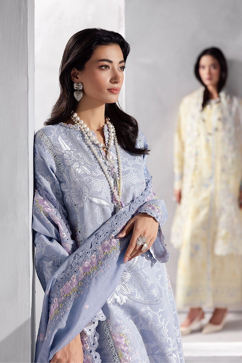 Women Wearing Maysa Steal Grey Long Shirt for Casual Events - Pakistani Designer Wear for Women in UK | Kifat