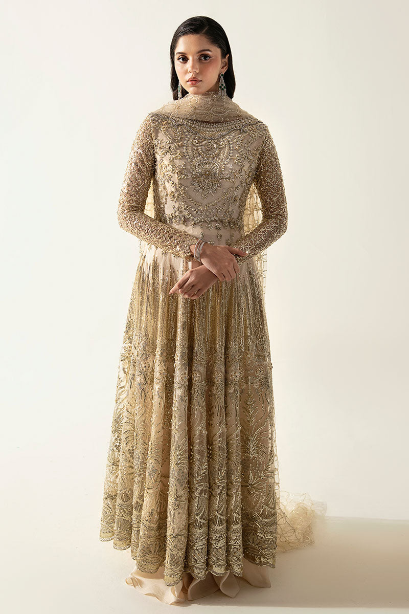 Women Wearing Taliah Off White Frock for Luxury Events - Pakistani Designer Wear for Women in UK | Kifat