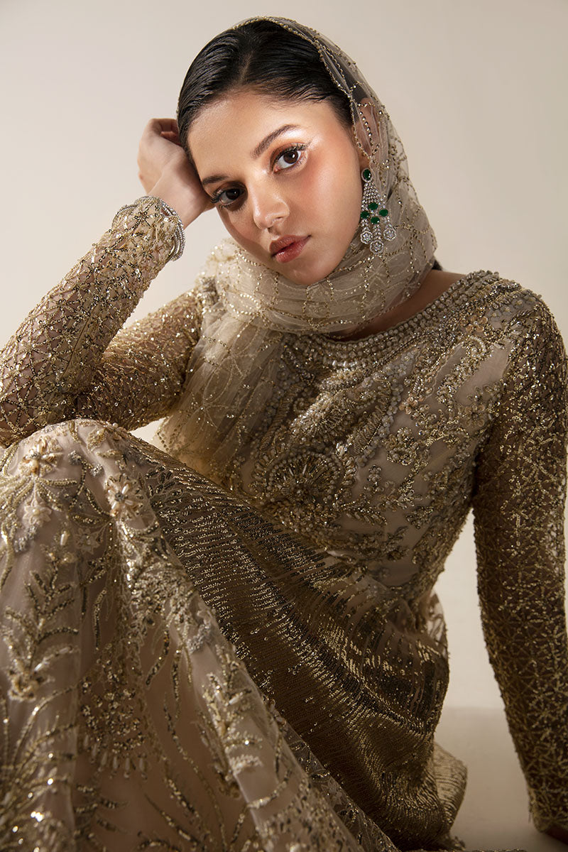Women Wearing Taliah Off White Frock for Luxury Events - Pakistani Designer Wear for Women in UK | Kifat
