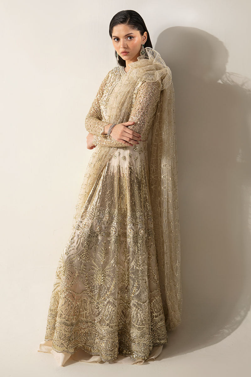 Women Wearing Taliah Off White Frock for Luxury Events - Pakistani Designer Wear for Women in UK | Kifat