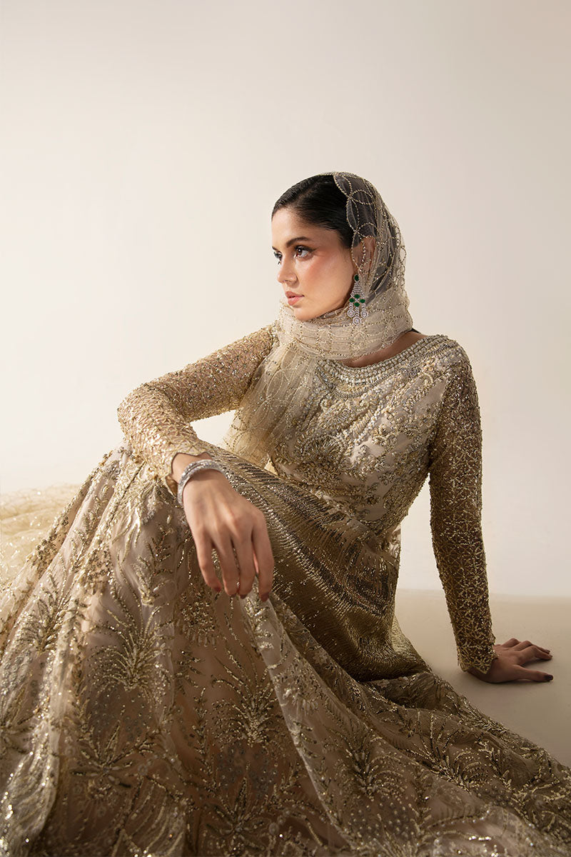 Women Wearing Taliah Off White Frock for Luxury Events - Pakistani Designer Wear for Women in UK | Kifat