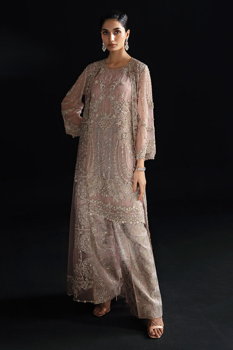 Women Wearing Naya Lavender Short Shirt for Luxury Events - Pakistani Designer Wear for Women in UK | Kifat