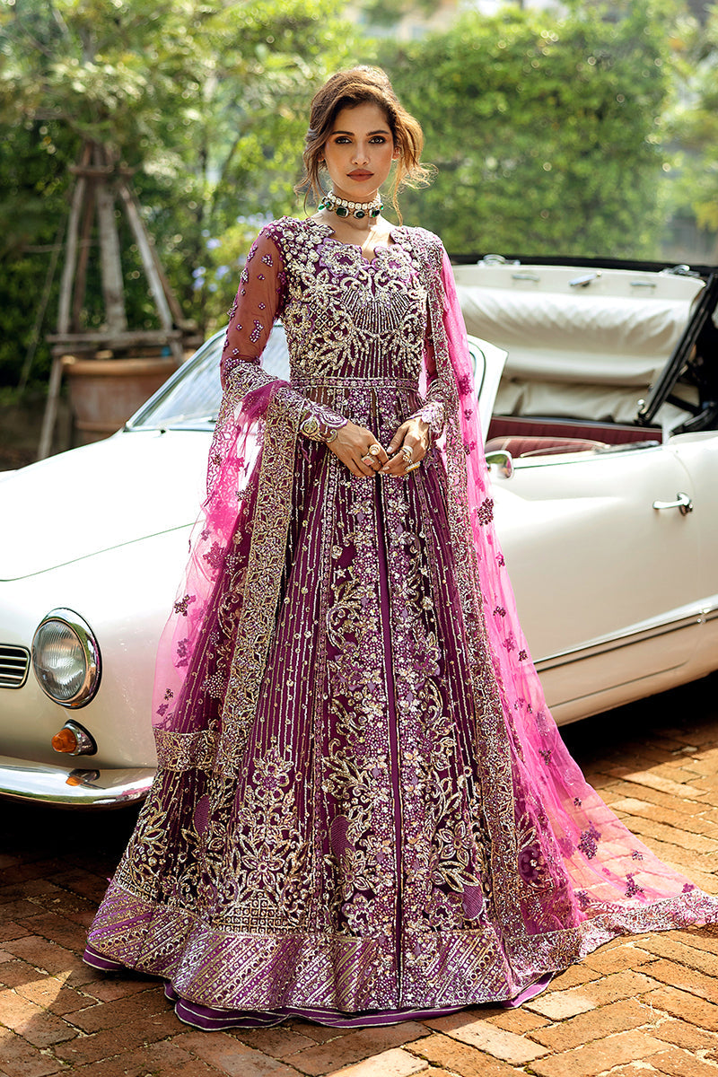 Women Wearing Starstruck Elegance Magenta Peshwas for Wedding Events - Pakistani Designer Wear for Women in UK | Kifat