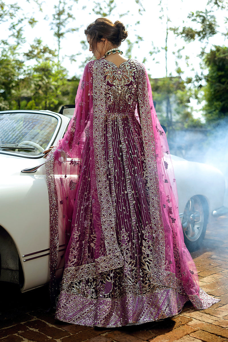 Women Wearing Starstruck Elegance Magenta Peshwas for Wedding Events - Pakistani Designer Wear for Women in UK | Kifat