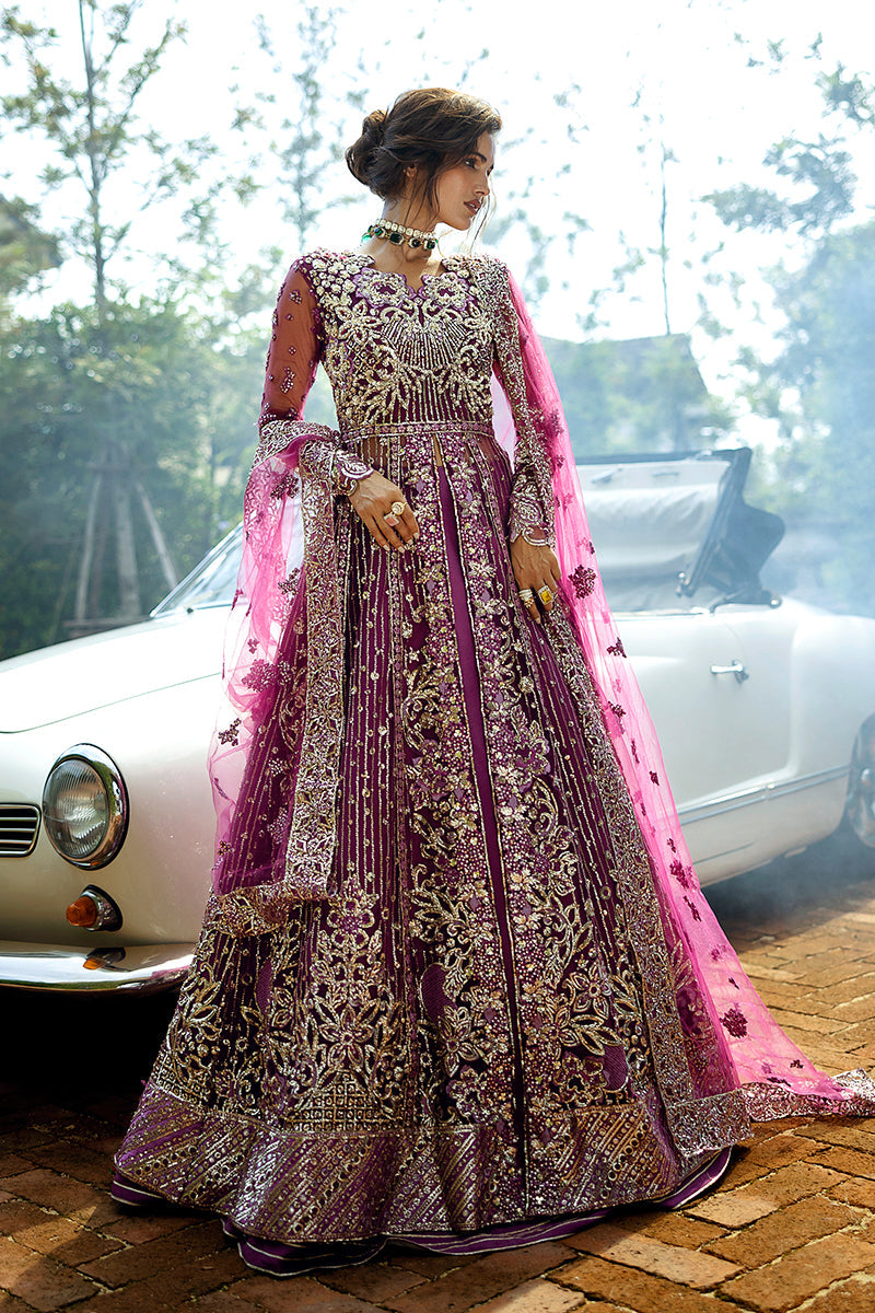 Women Wearing Starstruck Elegance Magenta Peshwas for Wedding Events - Pakistani Designer Wear for Women in UK | Kifat