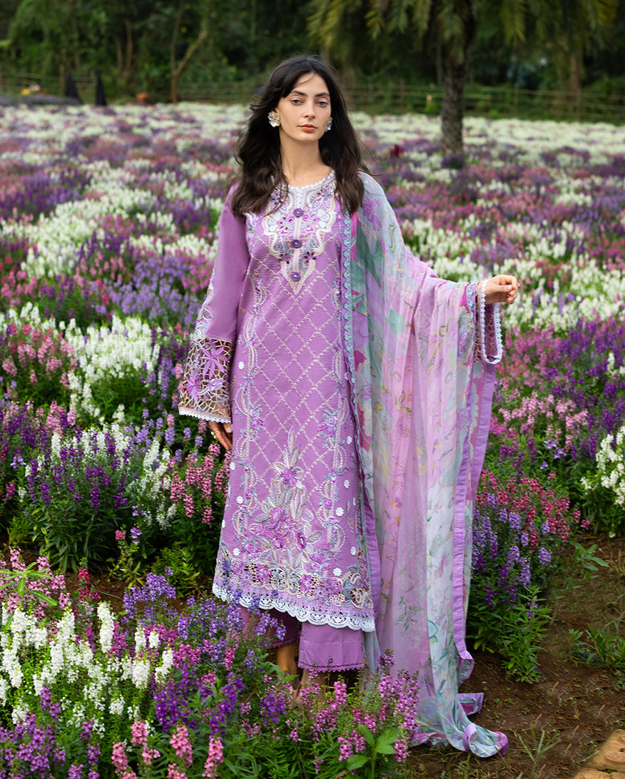 Women Wearing Secret Thicket lavender Pink Long Shirt for Festive Events - Pakistani Designer Wear for Women in UK | Kifat