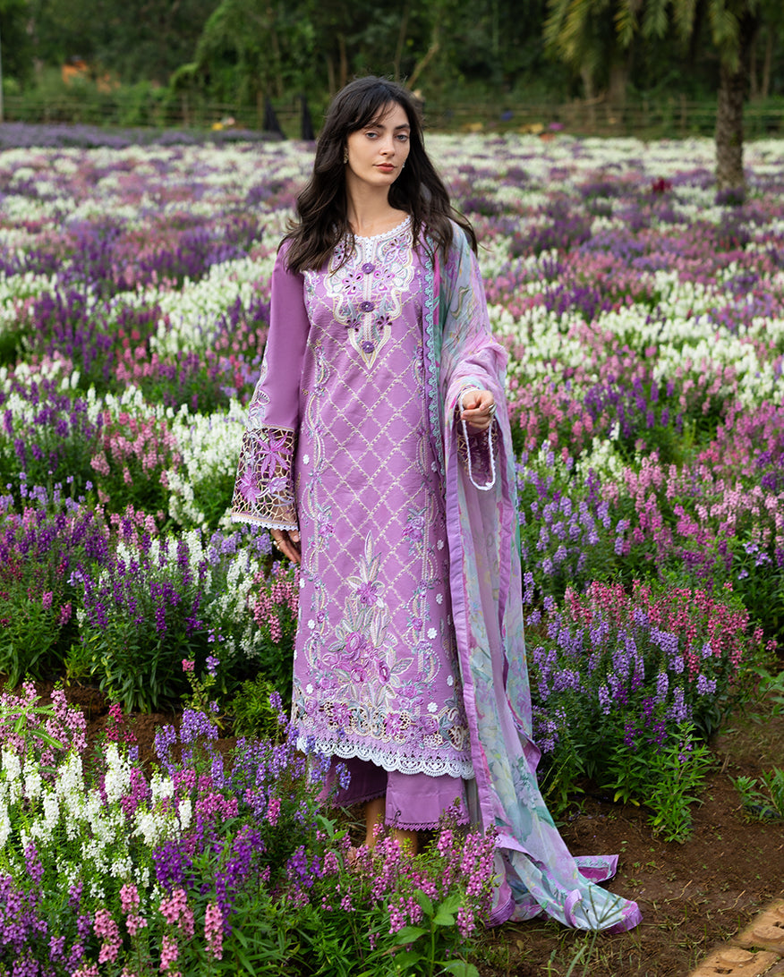 Women Wearing Secret Thicket lavender Pink Long Shirt for Festive Events - Pakistani Designer Wear for Women in UK | Kifat