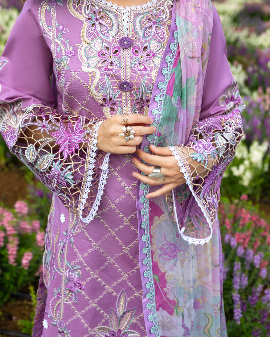 Women Wearing Secret Thicket lavender Pink Long Shirt for Festive Events - Pakistani Designer Wear for Women in UK | Kifat