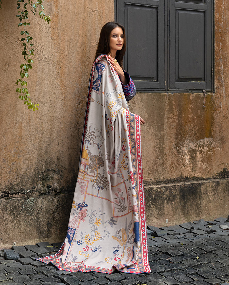 Women Wearing Sunset Promise Blue Long Shirt for Casual Events - Pakistani Designer Wear for Women in UK | Kifat