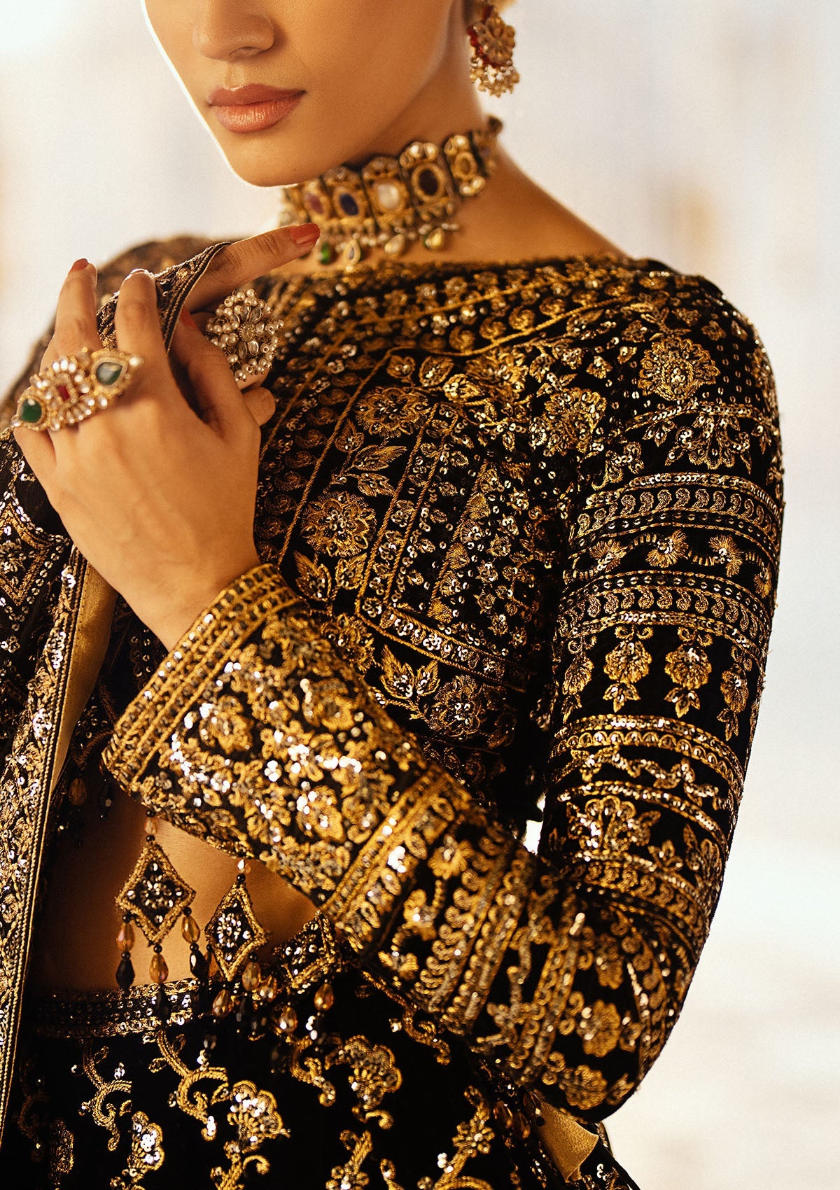 DASTOOR - LOOK 01 Black Lehnga Choli For Formal Events - Pakistani Designer Wear for Women in UK | Kifat